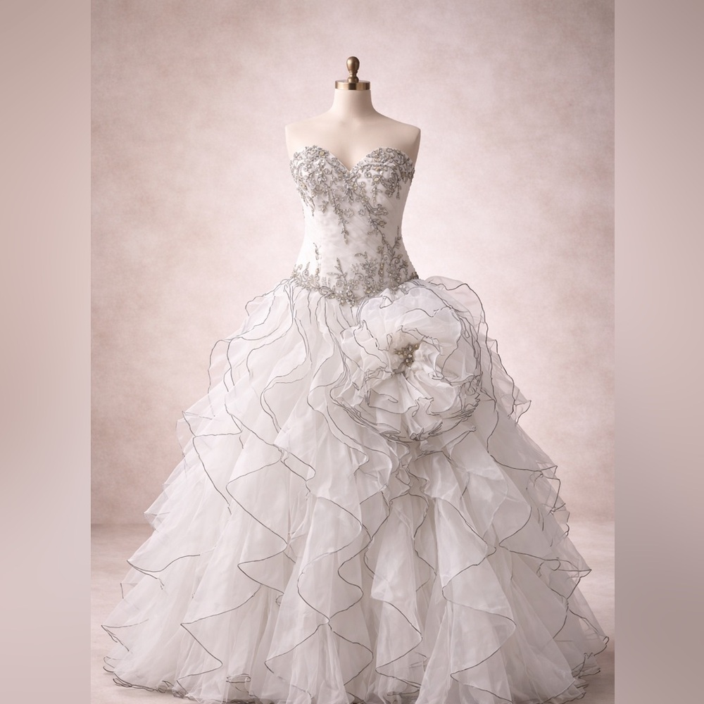 CLEARANCE- XV, Quince, or Bridal Princess Ball Gown – Size 14